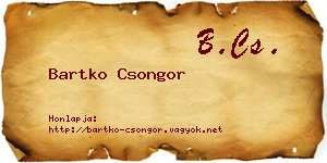 Bartko Csongor névjegykártya